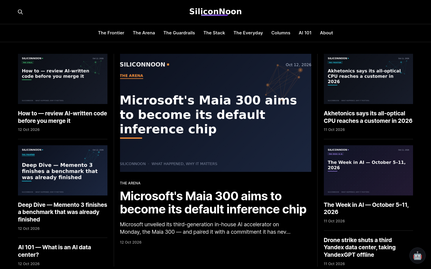 SiliconNoon website screenshot